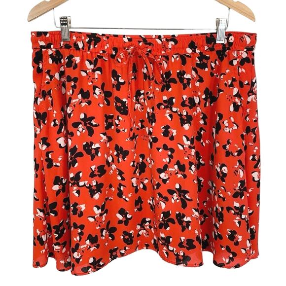 💘Sold💘not for sale💘Banana Republic Women Skirt Mini Floral Red Aline Casual Of - Picture 1 of 9
